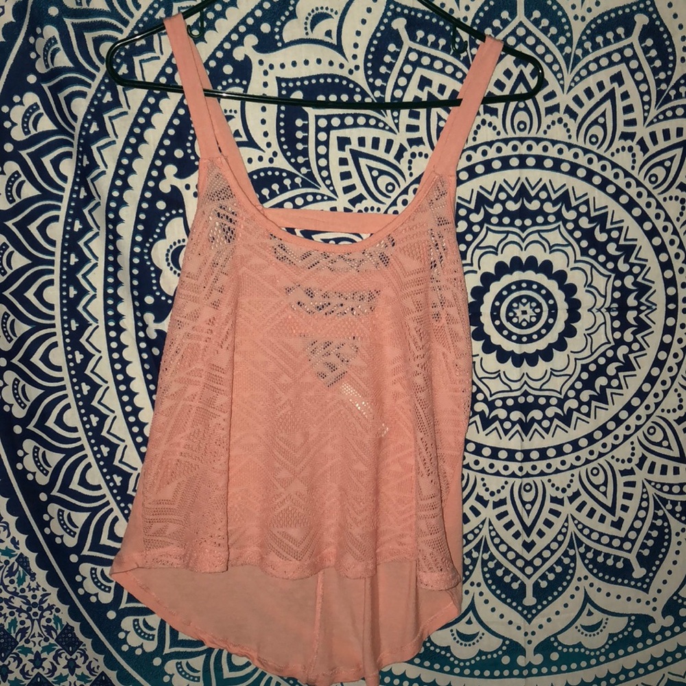 Lace Peach Tank Top